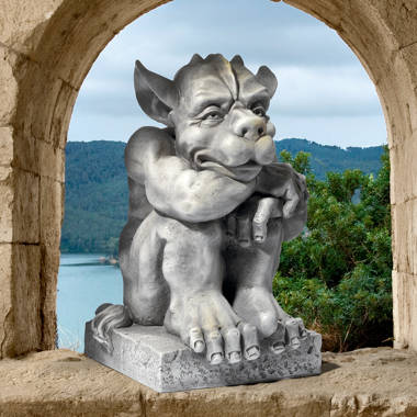 Design Toscano Babble and Whisper Gargoyle Statue & Reviews | Wayfair